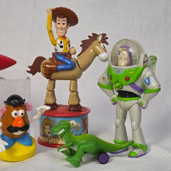 Toy Story Figure Lot Buzz Woody Rex Mr Potato Head Rocket - Picture 6 of 6